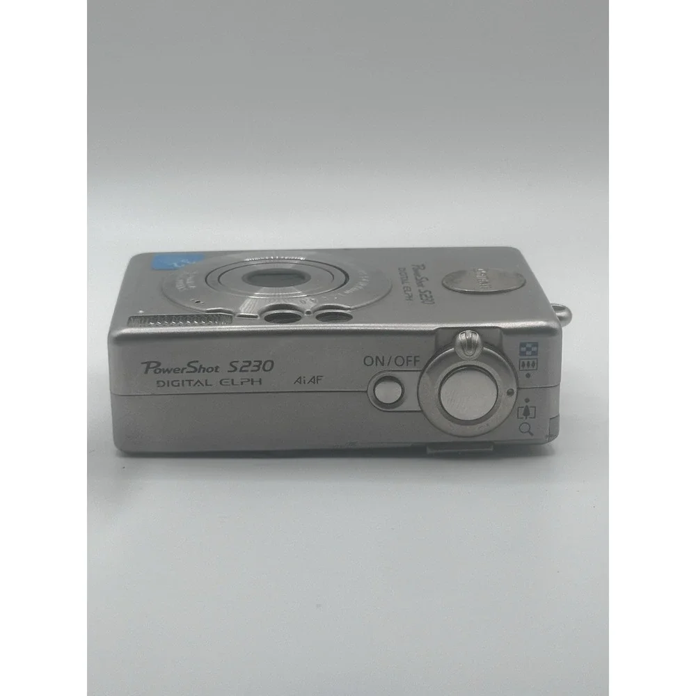 Canon PowerShot S230 Digital ELPH 3.2MP Silver Camera Untested